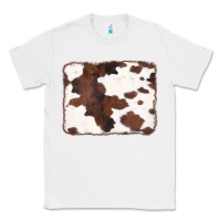 White Brown Cowhide Background Classic Tee - CowCowDesign