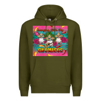 Army Green mexican hanging with my gnomigos Premium Hoodie - Artiststas