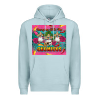 Blue Mist mexican hanging with my gnomigos Premium Hoodie - Artiststas