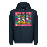 Navy mexican hanging with my gnomigos Premium Hoodie - Artiststas