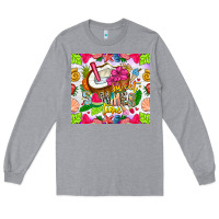 Heather Grey summer time Long Sleeve Tee - CowhideDigitalArt