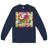 Navy summer time Long Sleeve Tee - CowhideDigitalArt