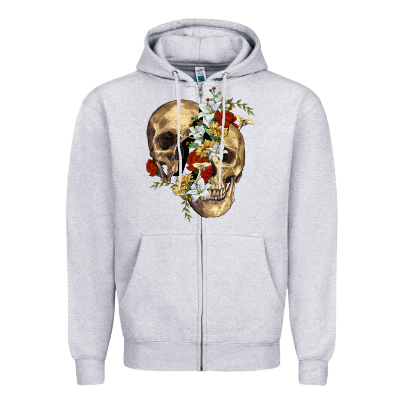 Nature Skull Zipper Hoodie by RanaPortraitStore | Teevron