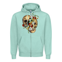 Seafoam nature skull Zipper Hoodie - RanaPortraitStore