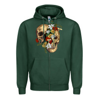 Sports Green nature skull Zipper Hoodie - RanaPortraitStore