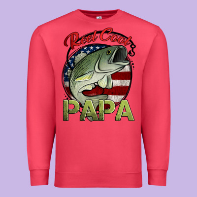 Reel Cool Papa Fishing Premium Sweatshirt Designed By Jasminsmagicworld