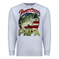 Heather Grey reel cool papa fishing Premium Sweatshirt - Jasminsmagicworld
