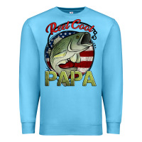 Ocean Blue reel cool papa fishing Premium Sweatshirt - Jasminsmagicworld