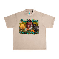 French Oak pumpkin kisses harvest wishes Urban Heavy Tee - BundleAndBundleShop