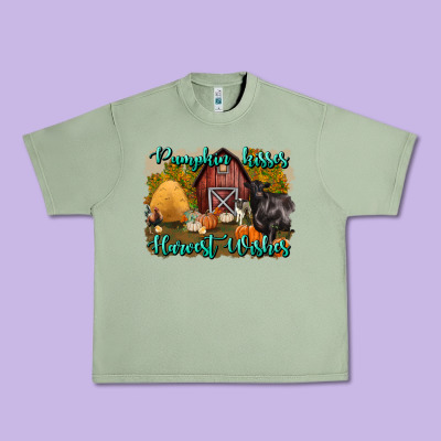 Pumpkin Kisses Harvest Wishes Urban Heavy Tee Designed By Bundleandbundleshop