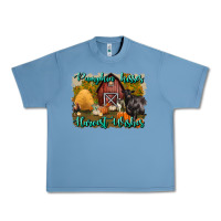 Pebble Blue pumpkin kisses harvest wishes Urban Heavy Tee - BundleAndBundleShop