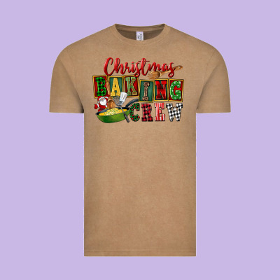 Christmas Baking Crew Vintage Tee Designed By Fadigitalartstudio