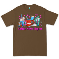 Cacao Coffee Nurse Repeat Nurse Coffee Cups Premium Tee - FaDigitalArtStudio