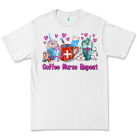 White Coffee Nurse Repeat Nurse Coffee Cups Premium Tee - FaDigitalArtStudio