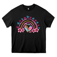 Black valentine's day rainbow heart olivia Heavy Core Tee - OliviaCreatesArt