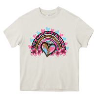 Cream valentine's day rainbow heart olivia Heavy Core Tee - OliviaCreatesArt