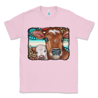 Bubblegum Pink Cows Serape Leopard Gemstone Classic Tee - CowCowDesign