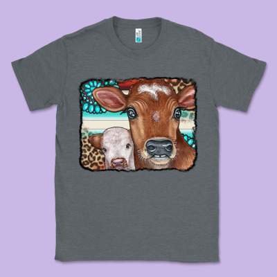 Cows Serape Leopard Gemstone Classic Tee Designed By Cowcowdesign