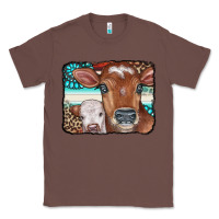 Chestnut Cows Serape Leopard Gemstone Classic Tee - CowCowDesign