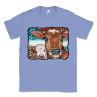 Colony Blue Cows Serape Leopard Gemstone Classic Tee - CowCowDesign