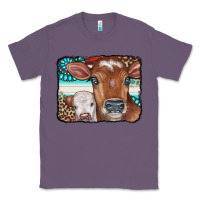 Lavender Cows Serape Leopard Gemstone Classic Tee - CowCowDesign