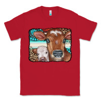 Red Cows Serape Leopard Gemstone Classic Tee - CowCowDesign