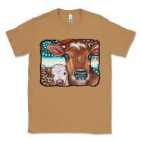 Toasted Coconut Cows Serape Leopard Gemstone Classic Tee - CowCowDesign