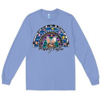 Colony Blue happy easter rainbow Long Sleeve Tee - CowhideDigitalArt