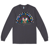 Smoke happy easter rainbow Long Sleeve Tee - CowhideDigitalArt