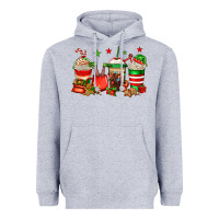 Heather Grey Christmas elfs coffee Heavyweight Hoodie - Jasminsmagicworld