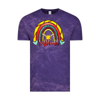 Cloud Purple Softball Rainbow Vintage Tee - RanaPortraitStore