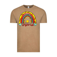 Vintage Coffee Softball Rainbow Vintage Tee - RanaPortraitStore