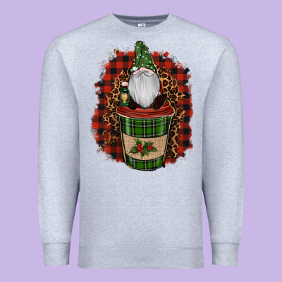 Gnomes With Coffee Christmas Premium Sweatshirt Designed By Ranaportraitstore