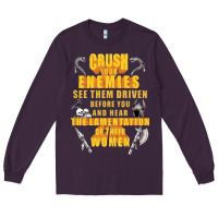 Plum crushs your enemies merch Long Sleeve Tee - baoMotion