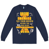 Navy crushs your enemies merch Long Sleeve Tee - baoMotion