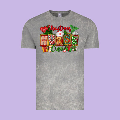 Christmas Nurse Crew Vintage Tee Designed By Fadigitalartstudio