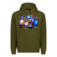 Army Green american flag gnomes truck sunflowers star leopard Premium Hoodie - Artiststas