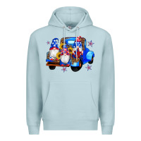 Blue Mist american flag gnomes truck sunflowers star leopard Premium Hoodie - Artiststas