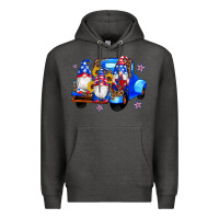 Charcoal Heather american flag gnomes truck sunflowers star leopard Premium Hoodie - Artiststas