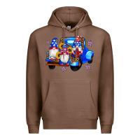 Chestnut american flag gnomes truck sunflowers star leopard Premium Hoodie - Artiststas