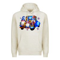Oatmeal Heather american flag gnomes truck sunflowers star leopard Premium Hoodie - Artiststas