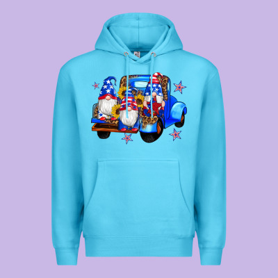 American Flag Gnomes Truck Sunflowers Star Leopard Premium Hoodie Designed By Artiststas