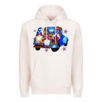 Pale Pink american flag gnomes truck sunflowers star leopard Premium Hoodie - Artiststas