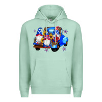 Seafoam american flag gnomes truck sunflowers star leopard Premium Hoodie - Artiststas