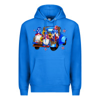 True Royal american flag gnomes truck sunflowers star leopard Premium Hoodie - Artiststas