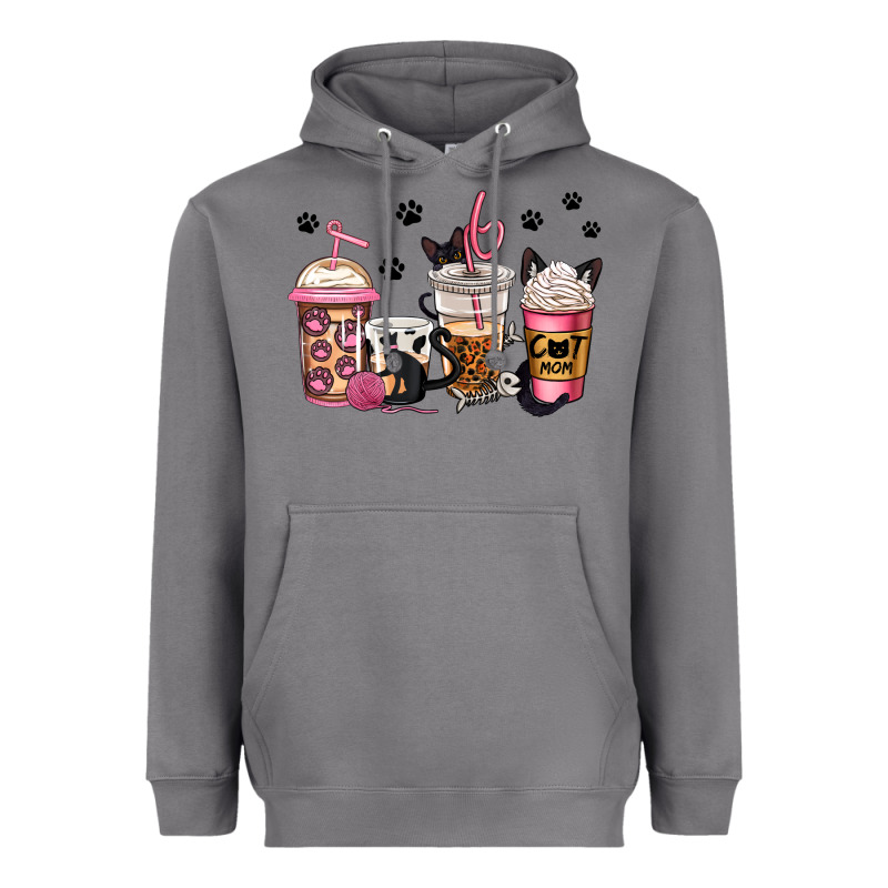 Cat Mom Coffee Heavyweight Hoodie by Jasminsmagicworld | Teevron