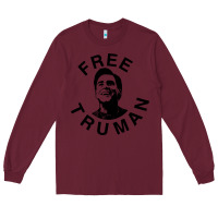 Burgundy free truman Long Sleeve Tee - baoMotion