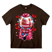Chocolate Brown kiss  machine  olivia Heavy Core Tee - OliviaCreatesArt