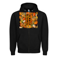 Black Pumpkin Junkie Zipper Hoodie - RanaPortraitStore