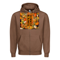 Chestnut Pumpkin Junkie Zipper Hoodie - RanaPortraitStore